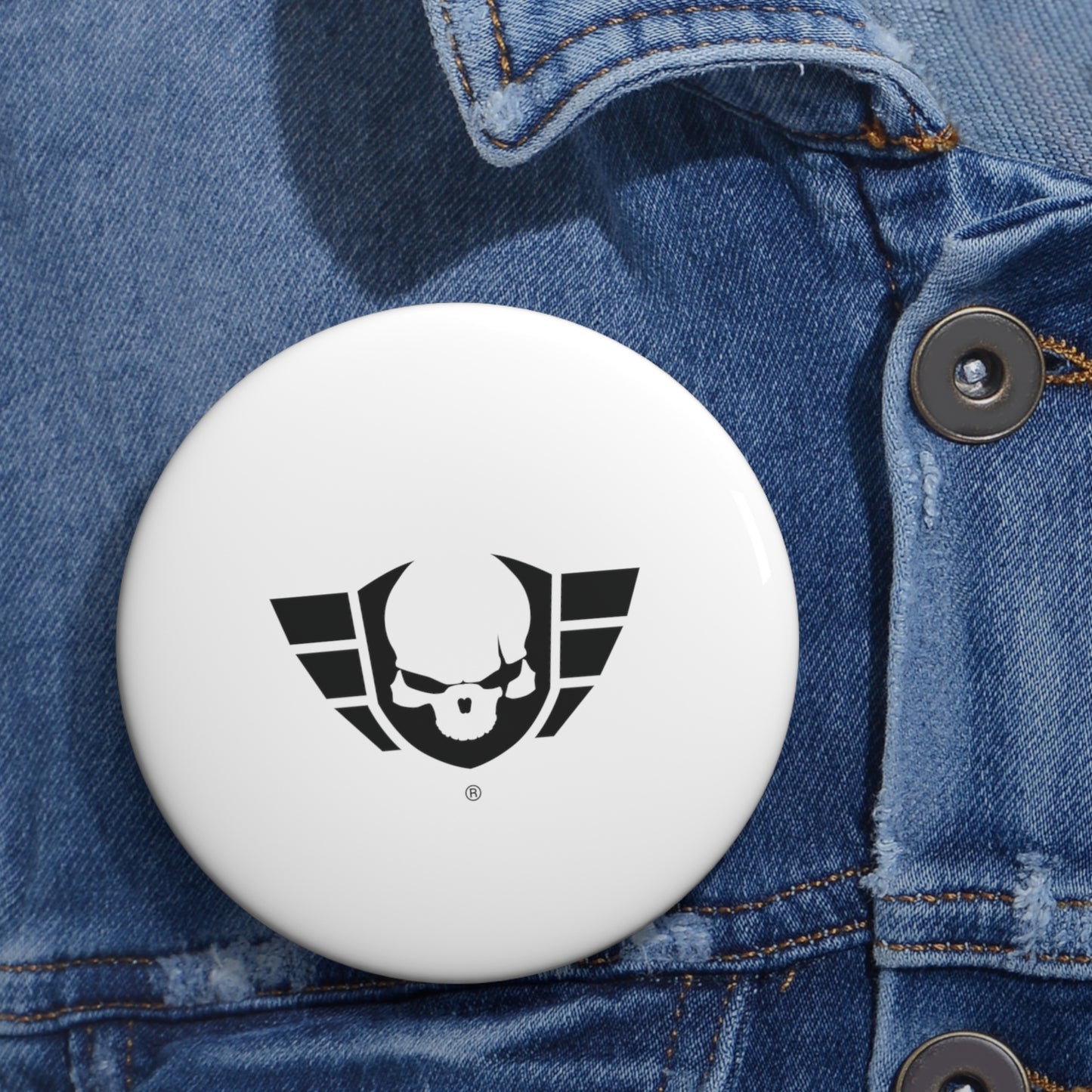 Warsaken® Button Pin : White