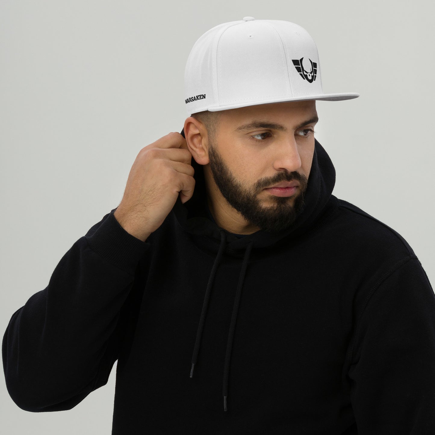 Unisex Warsaken® Hat : Snapback: Logo : White