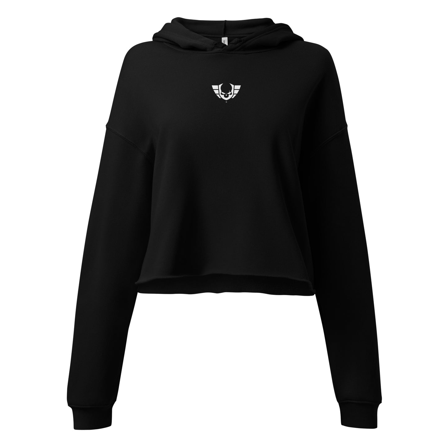 Women's Warsaken® Crop Hoodie : Tyrant : Black