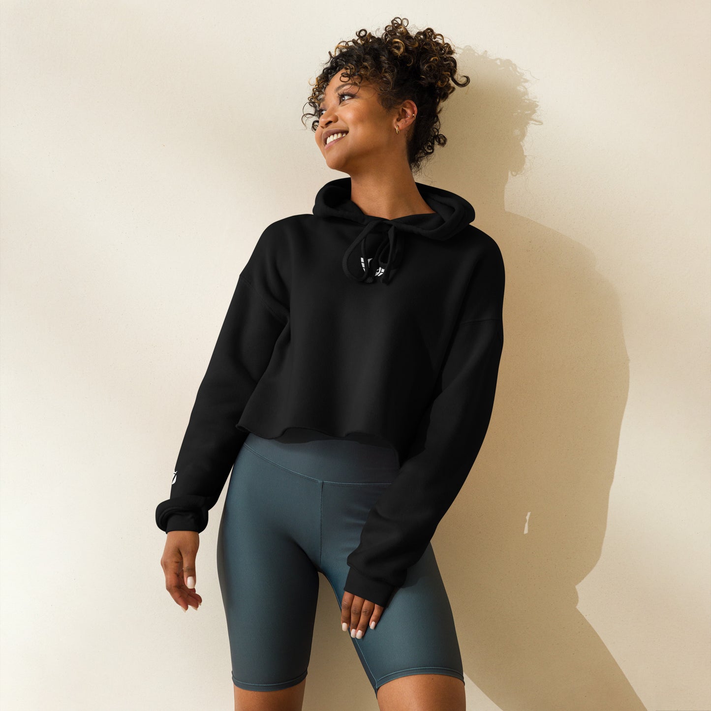 Women's Warsaken® Crop Hoodie : Tyrant : Black