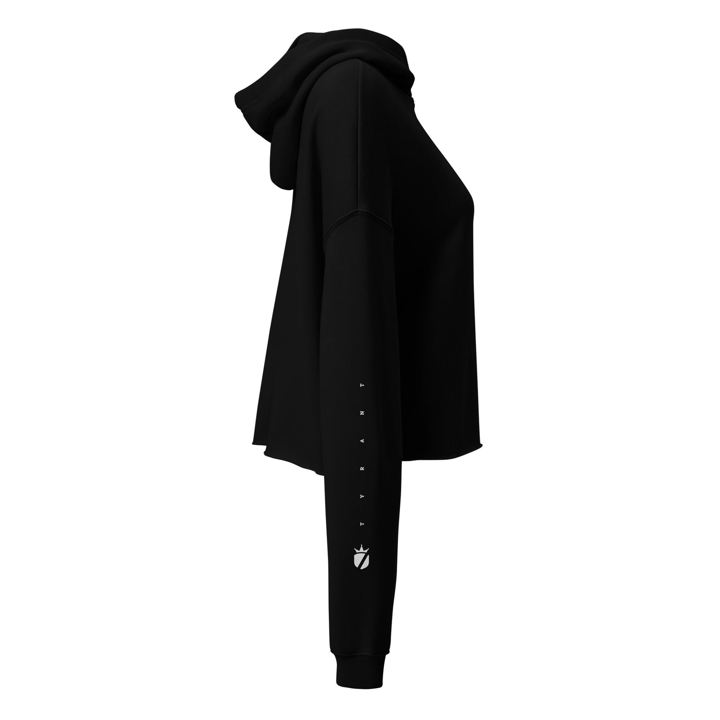 Women's Warsaken® Crop Hoodie : Tyrant : Black