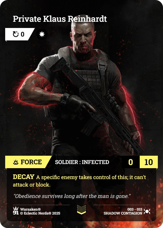 Private Klaus Reinhardt - Front