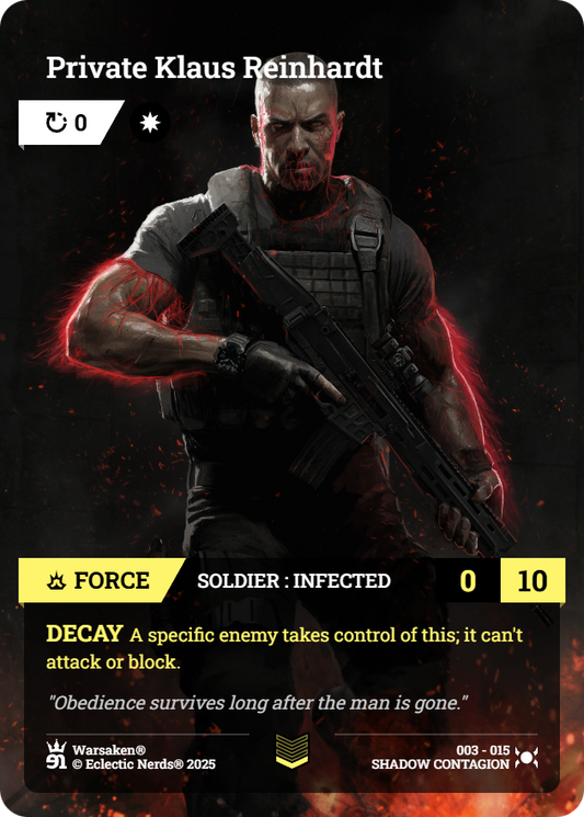 Private Klaus Reinhardt - Front