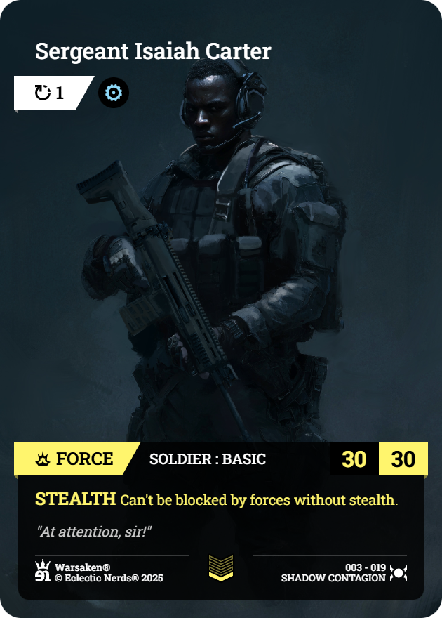 Sergeant Isaiah Carter - Front