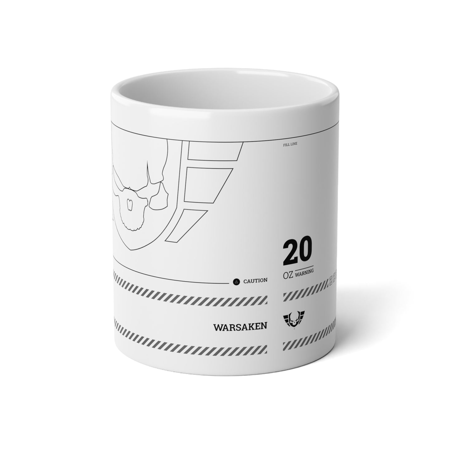 Warsaken® Mug : 20oz : White