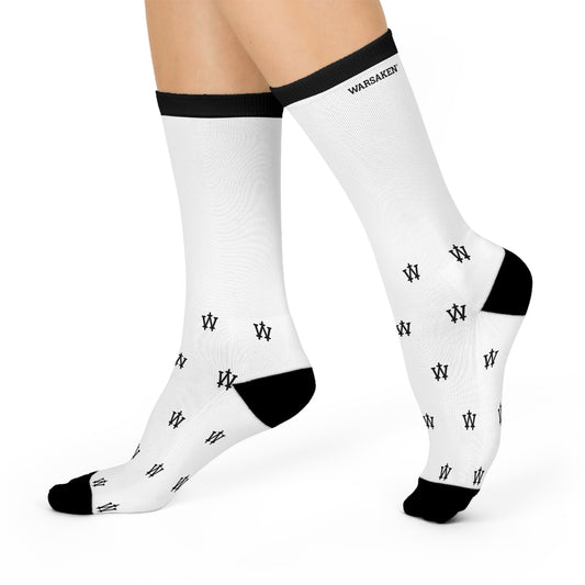 Unisex Warsaken® Socks : Loot : White