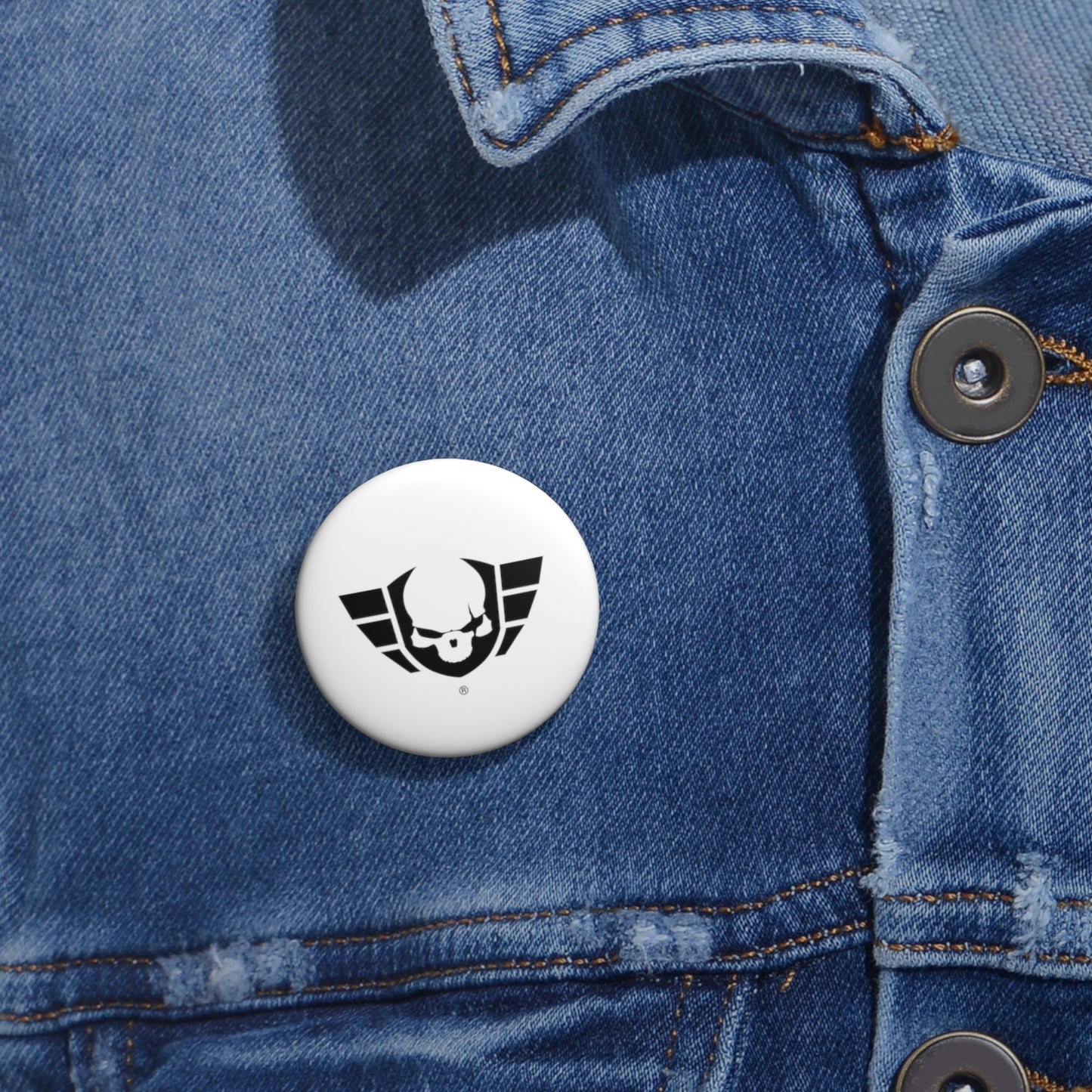 Warsaken® Button Pin : White