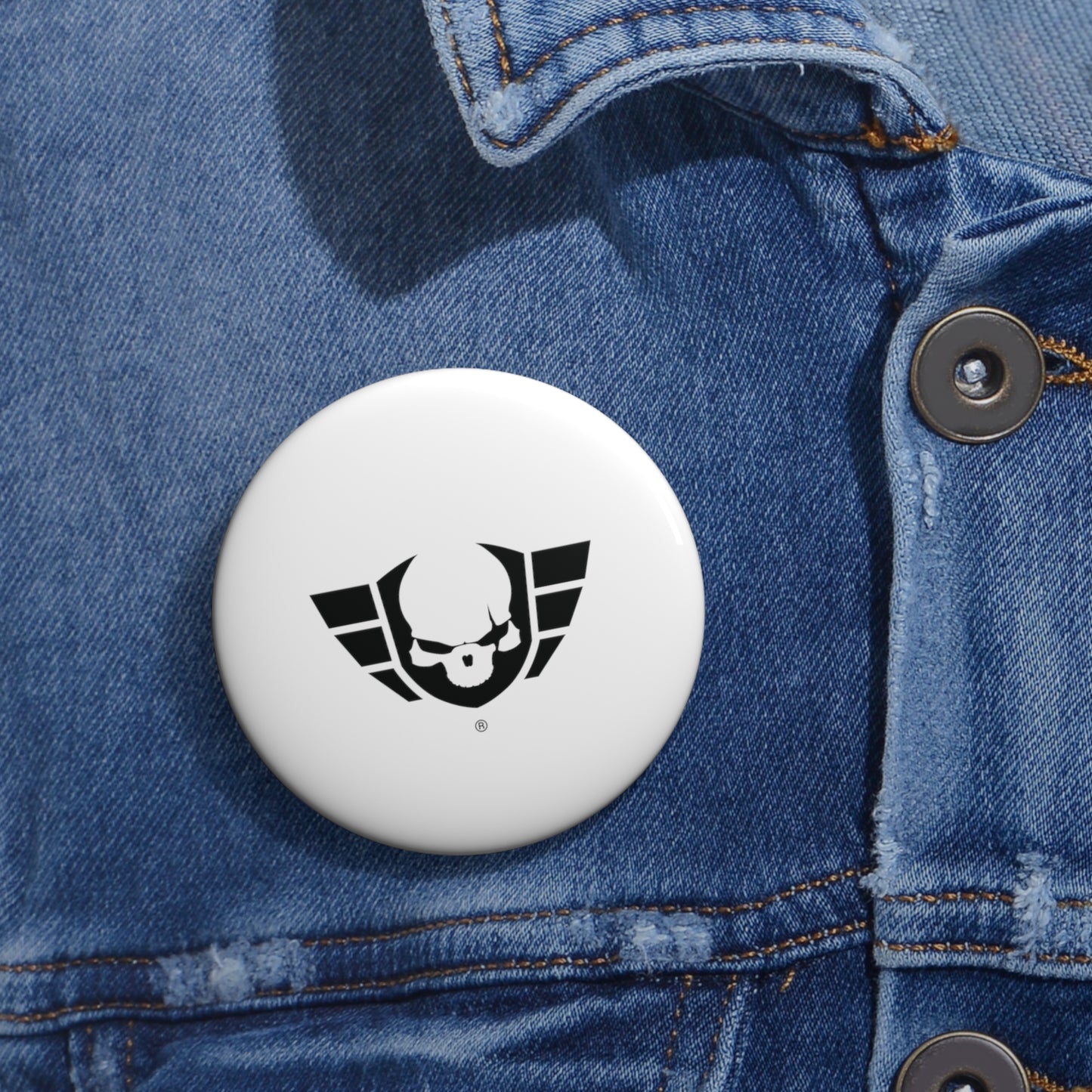 Warsaken® Button Pin : White