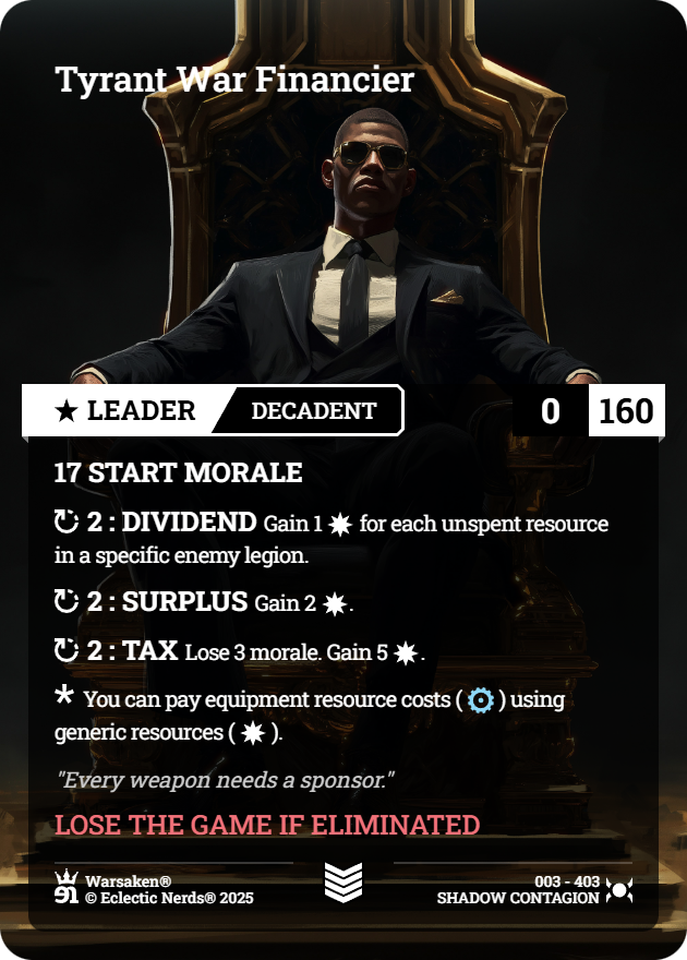 Tyrant War Financier - Front