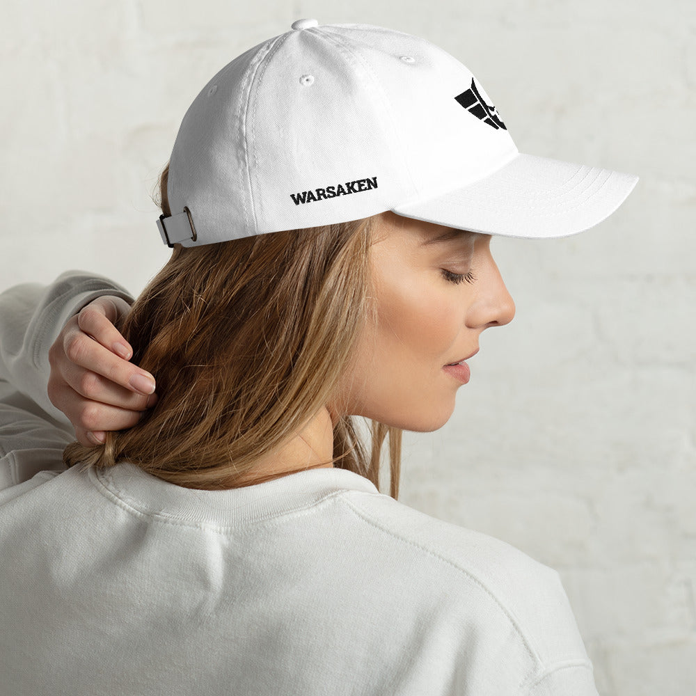 Unisex Warsaken® Hat : Vintage : Logo: White