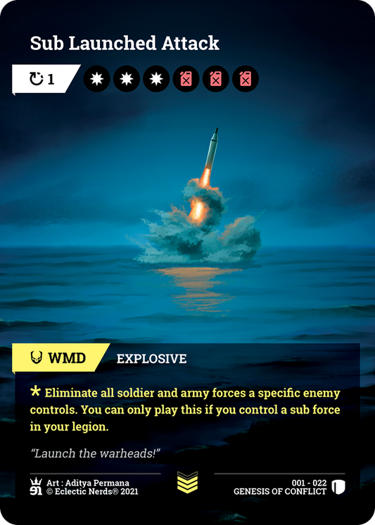 001-022 : Sub Launched Attack : 1x Foil