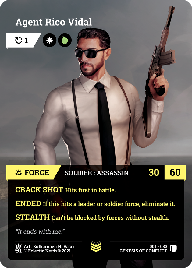 001-033 : Agent Rico Vidal : 1x Foil