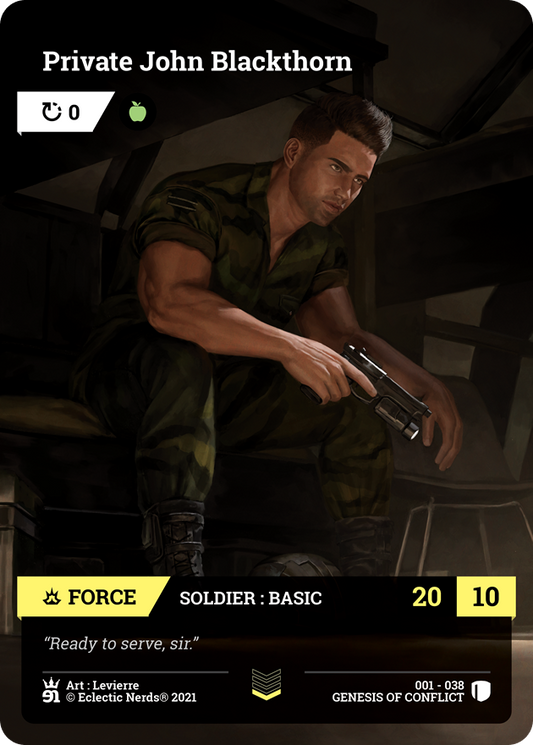 001-038 : Private John Blackthorn : 1x Foil