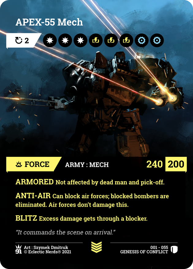 001-055 : APEX-55 Mech : 1x Foil