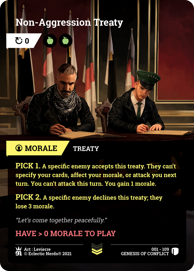 001-109 : Non-Aggression Treaty : 1x Foil