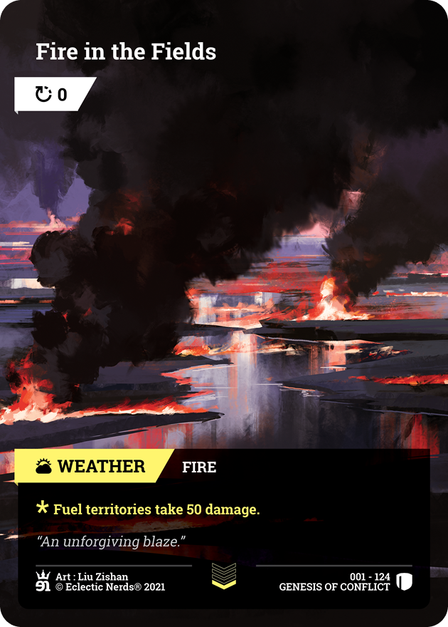 001-124 : Fire in the Fields : 1x Foil