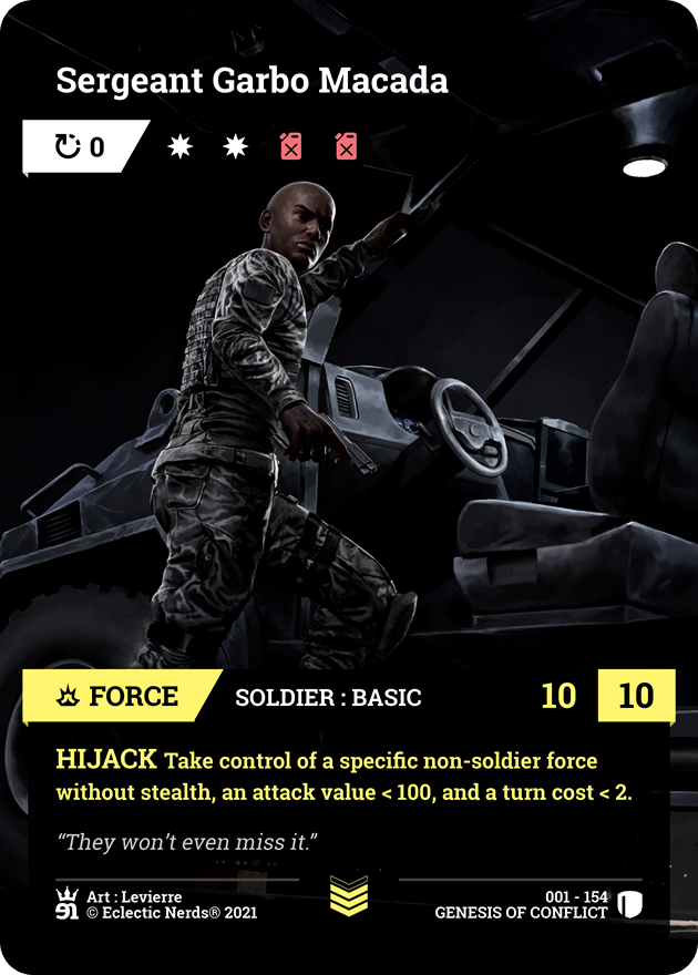 001-154 : Sergeant Garbo Macada : 1x Foil