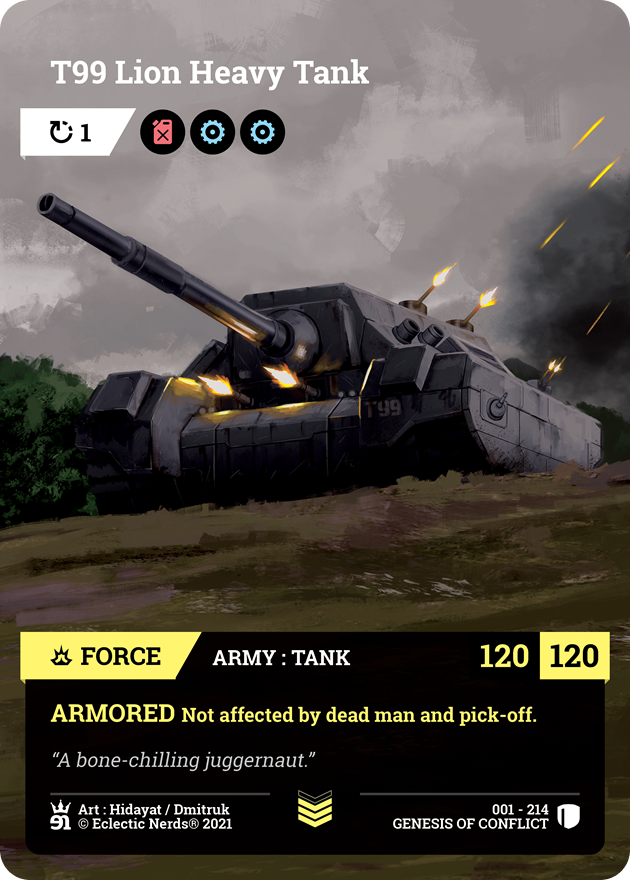 001-214 : T99 Lion Heavy Tank : 1x Foil